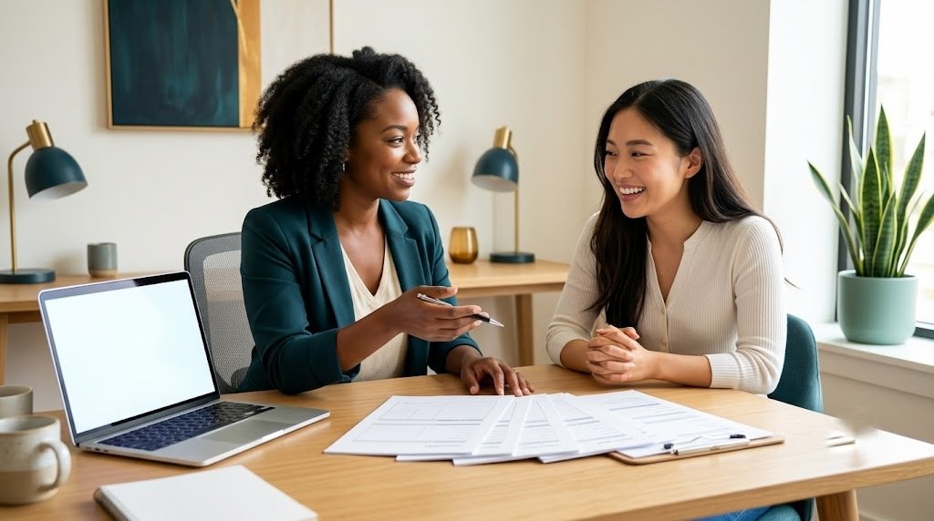 A California mortgage broker comparing loan options for a client