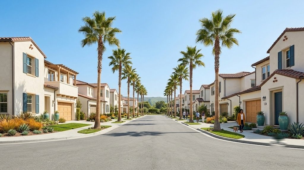 A California residential street representing DSCR versus conventional loans