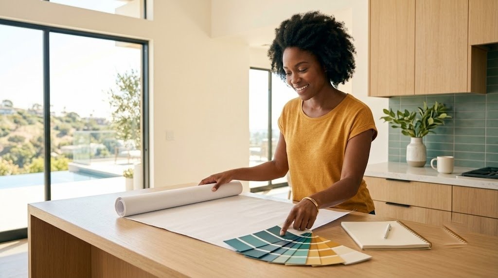 A homeowner planning a renovation, representing a California HELOC