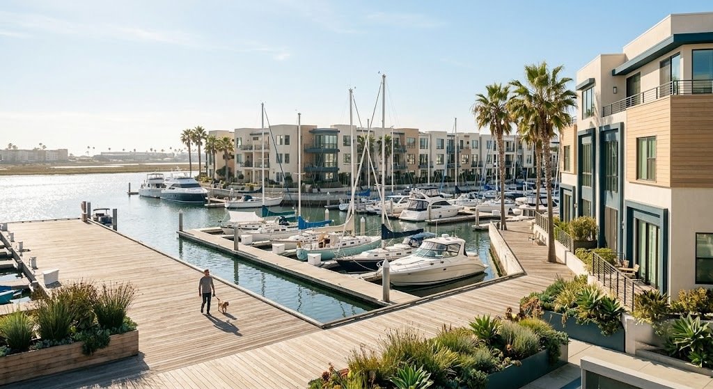 California investment property represented by waterfront residences