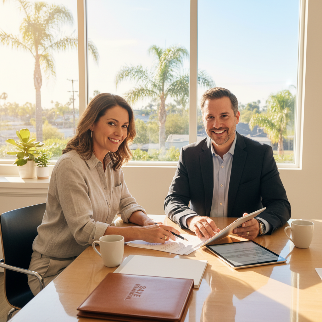 California homeowner reviewing home equity financing california options with a mortgage lender