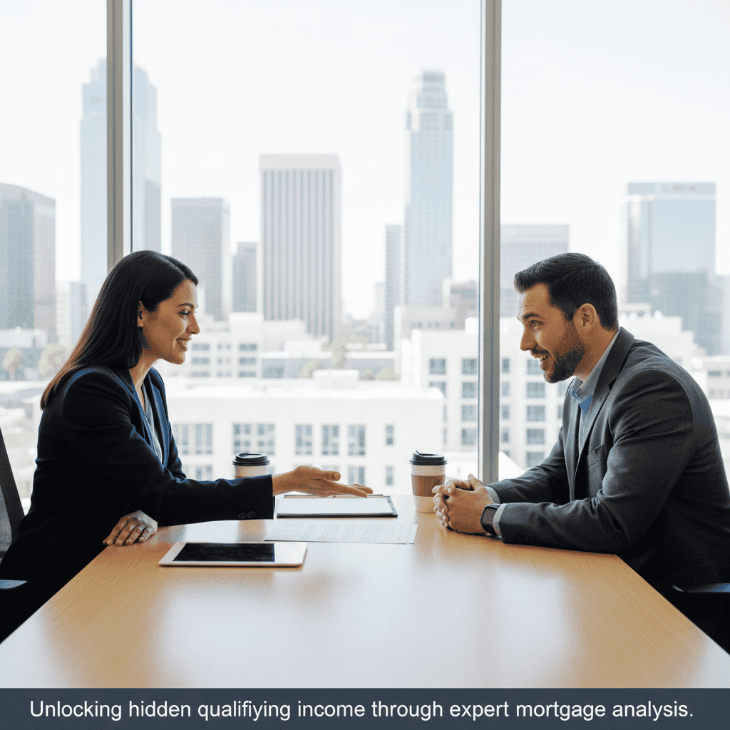 Self employed mortgage income requirements calculation for California home buyer