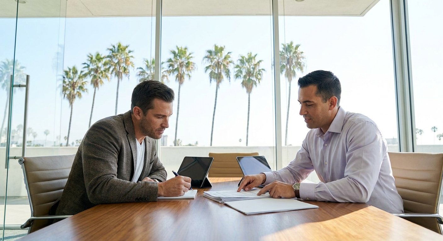 Real estate investor getting a hard money loan Los Angeles to flip a house